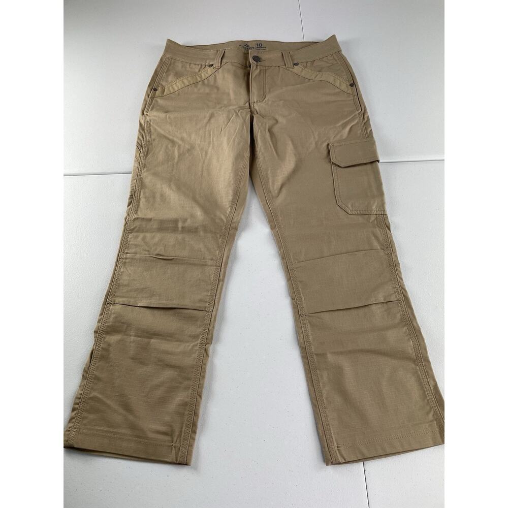 Ridgecut Toughwear Ripstop Pants Womens 10 Beige Khaki Workwear Outdoor